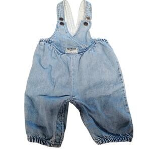 OshKosh B'gosh vintage-inspired chambray bubble overalls lightwash size 3 month